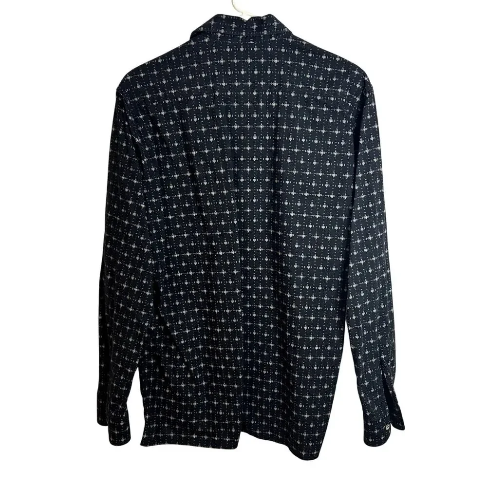 Levi's Button Down Long Sleeve Mens Size Medium Black White Cotton